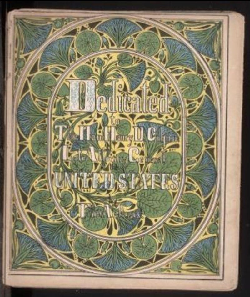 C012 illuminated dedication leaf to Henry D. Gilpin