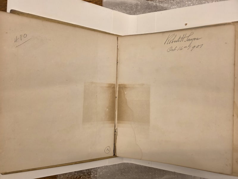 C024 Front endpapers with Sayre inscription and penciled 480