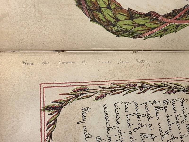 C024 Pencil note From the libraries of Anna Lloyd Reilly below the preface