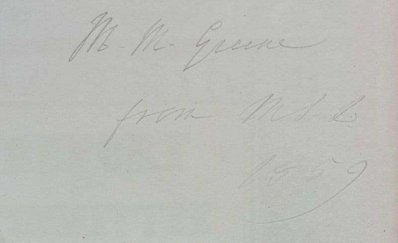 C045 pencil gift inscription dated 1859