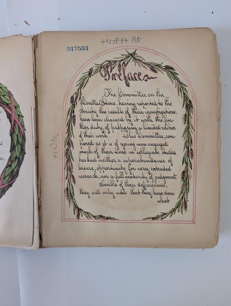 C049 preliminary leaf with Newark accession marks