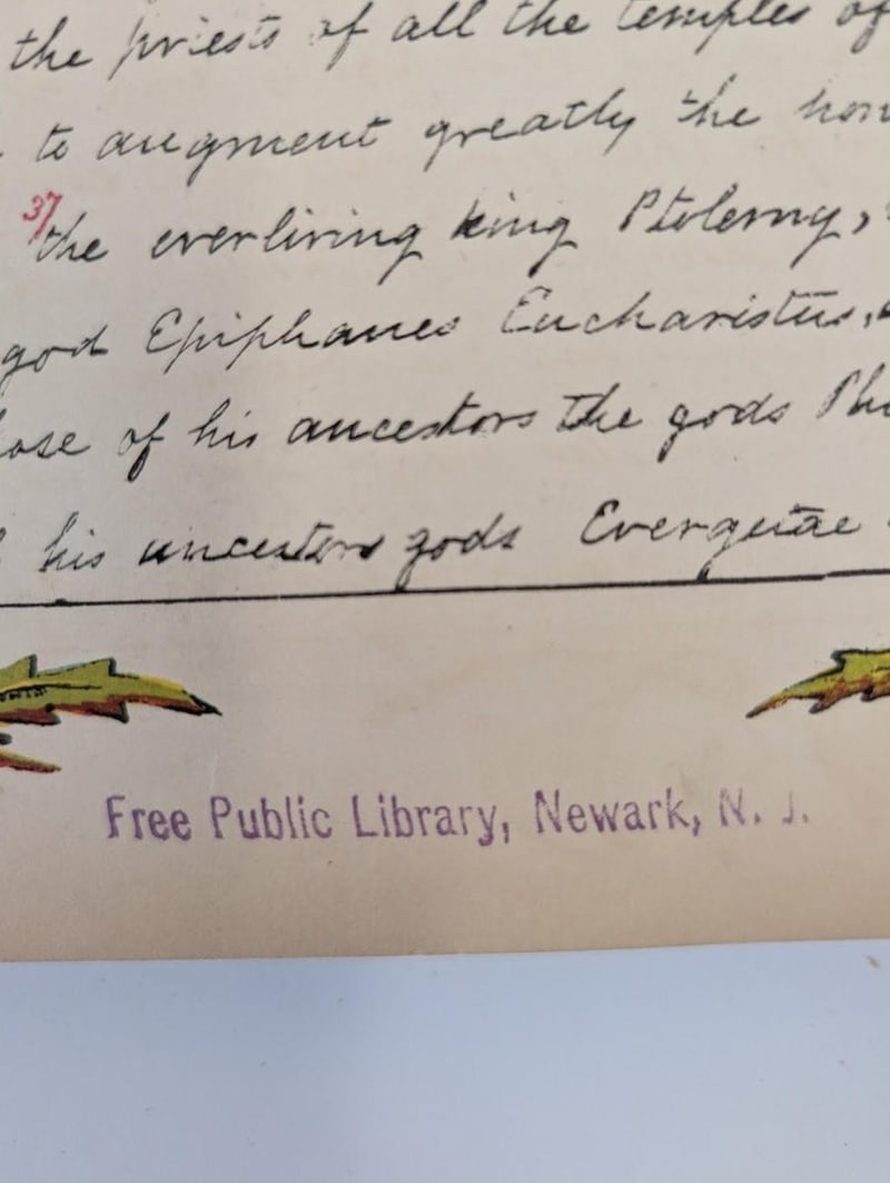 C049 Free Public Library Newark stamp