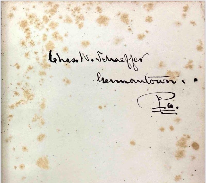 C053 Charles William Schaeffer ownership signature
