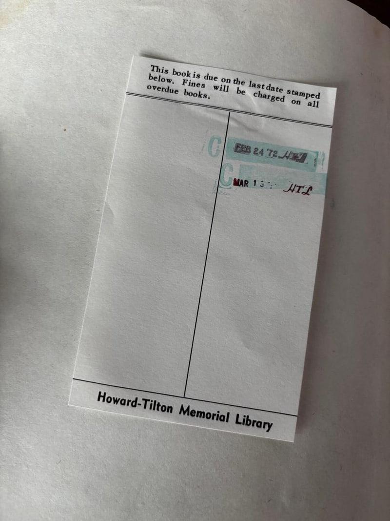 C055 Howard-Tilton Memorial Library circulation slip