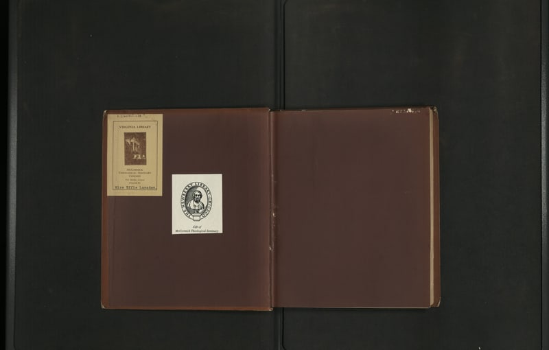 C064 Virginia Library and McCormick Theological Seminary bookplates