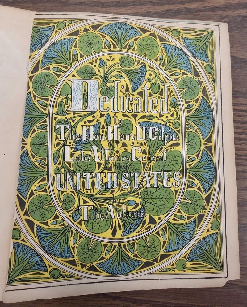 C067 illuminated dedication leaf to Henry D. Gilpin