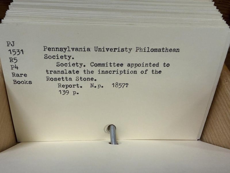 C068 Texas Tech legacy card catalog entry with tentative 1857 date