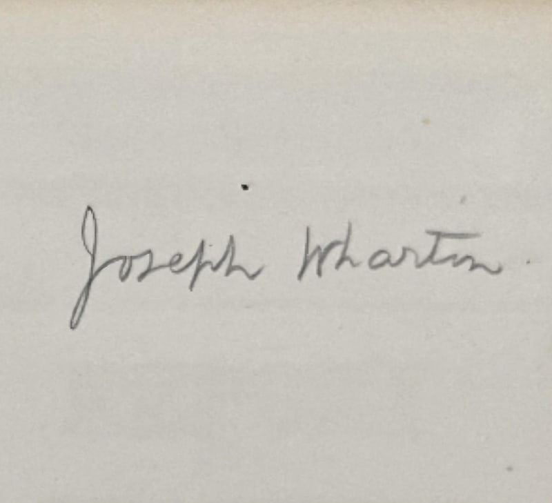 C072 pencil signature reported as Joseph Wharton