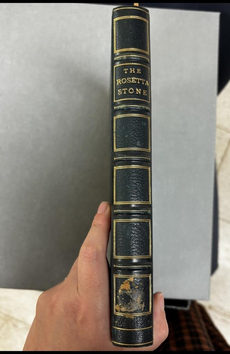 C074 gilt-lettered spine reading THE ROSETTA STONE