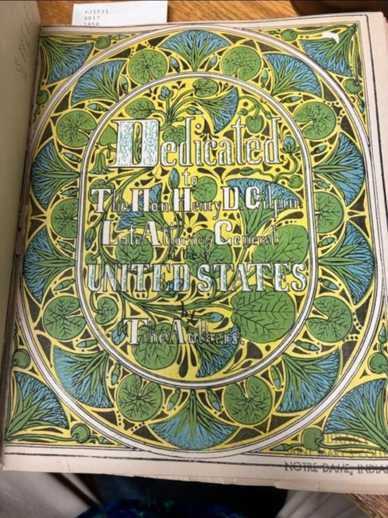 C075 illuminated dedication leaf