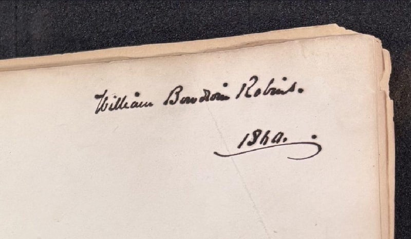 C081 William Bowdoin Robins ownership inscription dated 1860