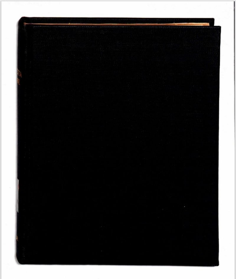 C084 plain black buckram front board