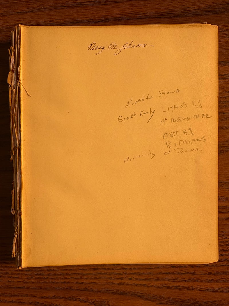 C093: Ink signature “Mary M. Johnson” and later pencil notes