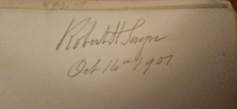 C024 Close-up: “Robert H. Sayre / Oct. 16, 1907”