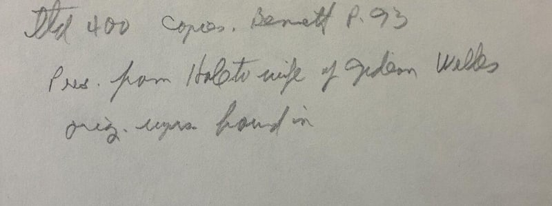 C016 Bookseller/cataloger note