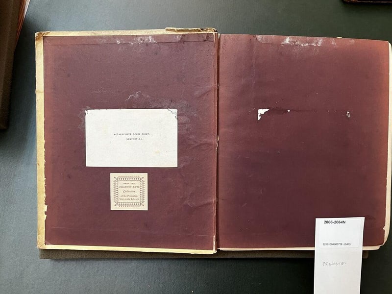 C038 Pastedown and Princeton provenance labels