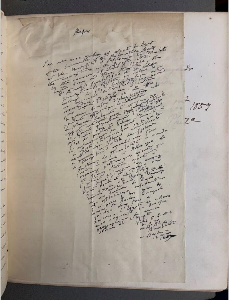 C003 Humboldt letter facsimile in German
