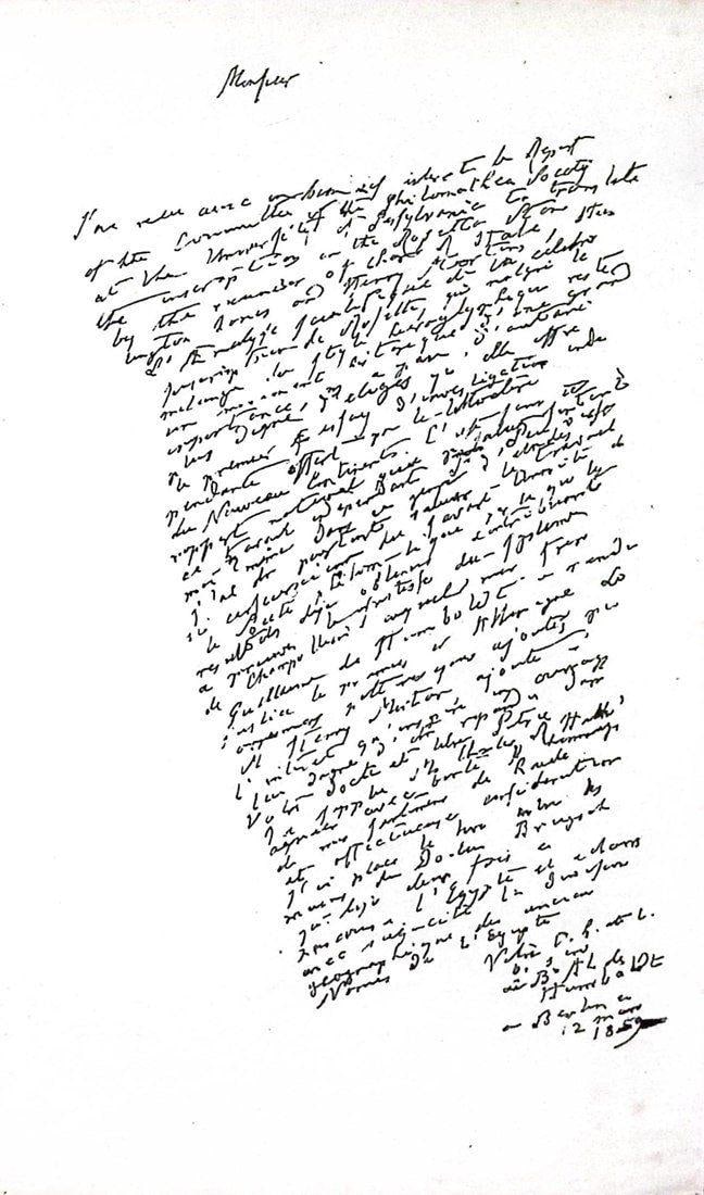 C057 Alexander von Humboldt letter facsimile, French original