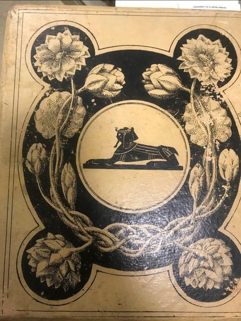 C059 Cream rear board with sphinx medallion