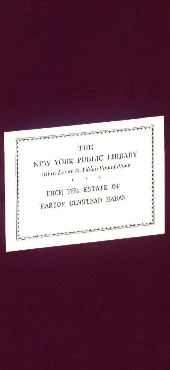 C022 Marion Olmstead Mahan estate bookplate