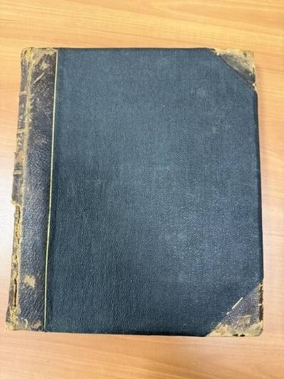 C058 later black half-leather and cloth binding